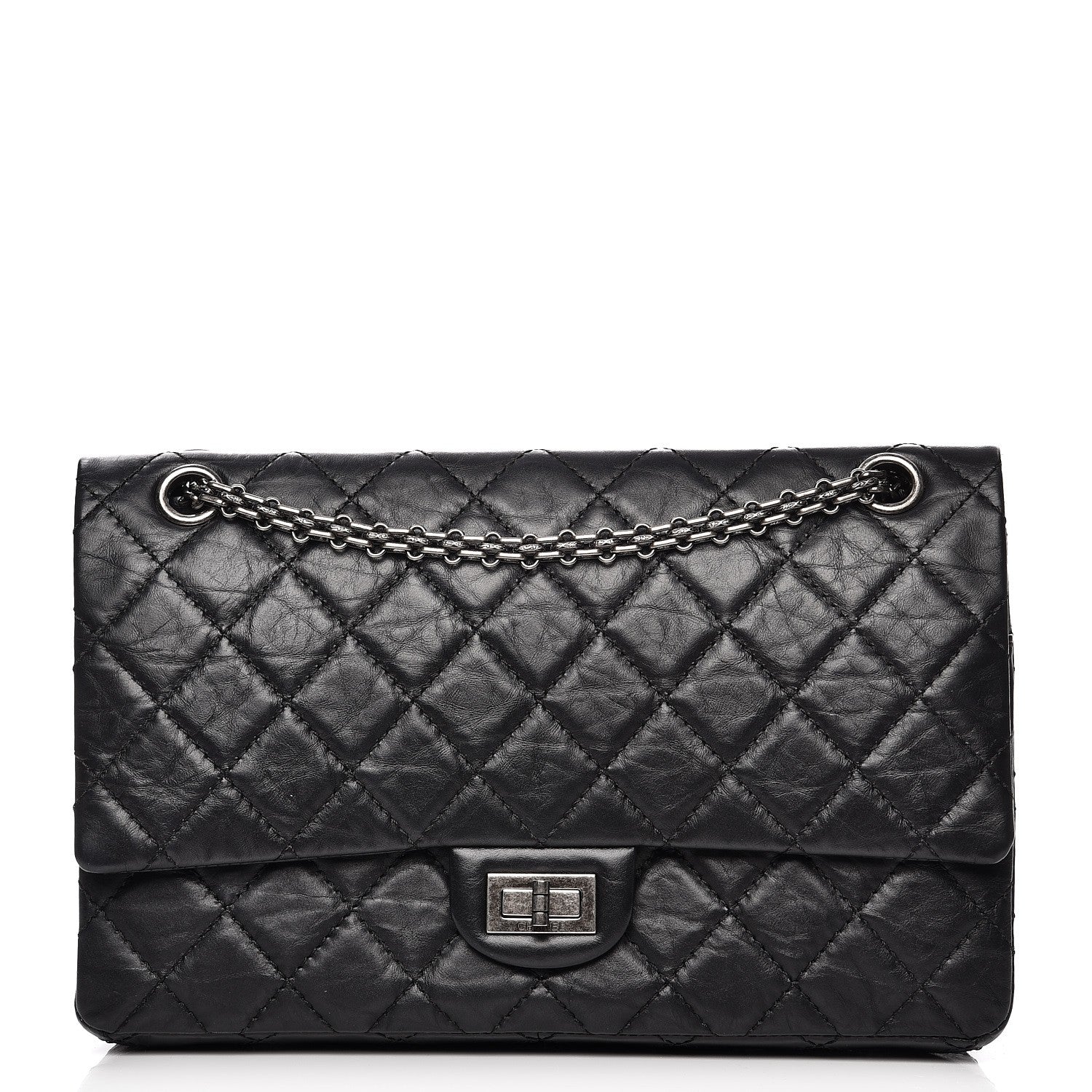 Chanel Aged Calfskin Quilted 2.55 Reissue 226 Flap Black 1 of 9