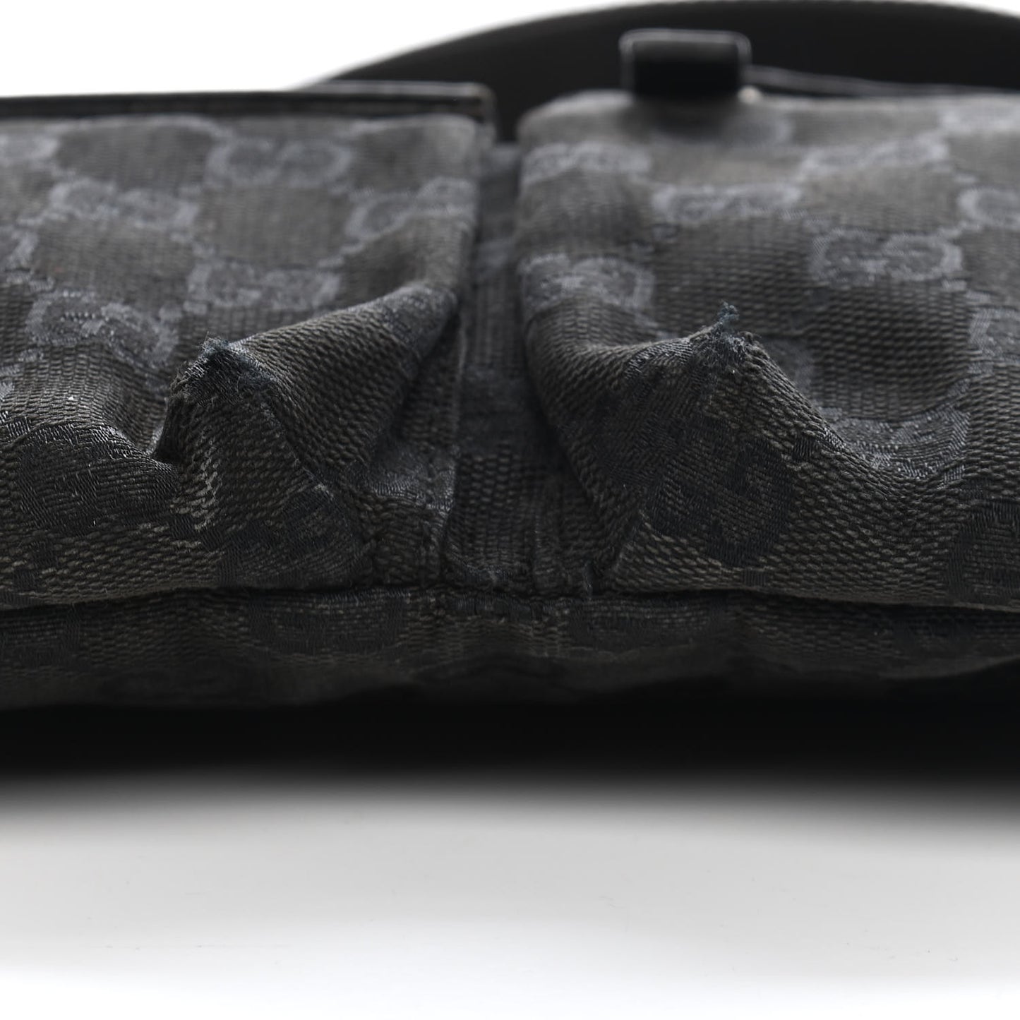 GG Monogram Double Pocket Belt Bag Black