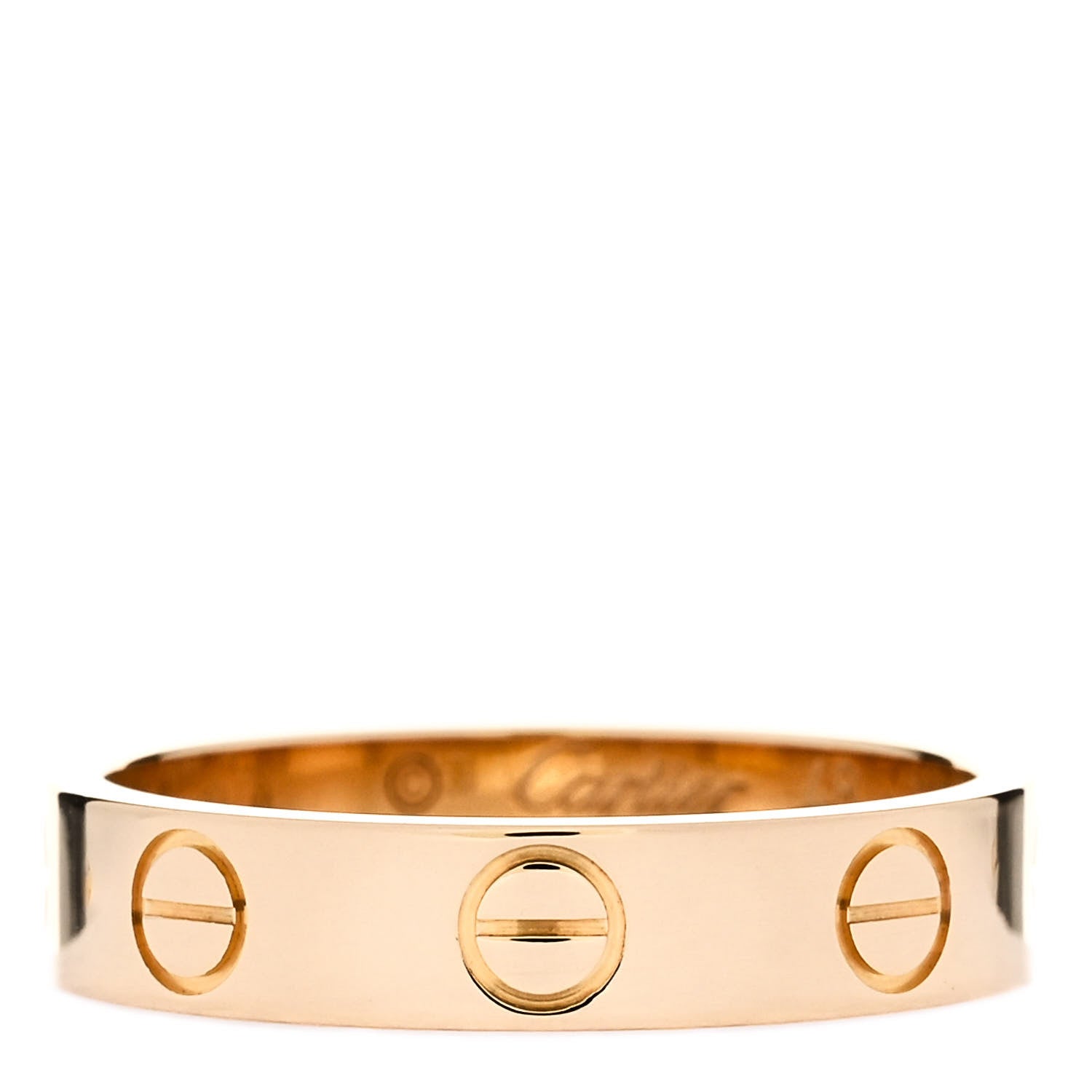 Cartier 18K Yellow Gold 3.5mm LOVE Wedding Band Ring 48 4.5 1 of 4