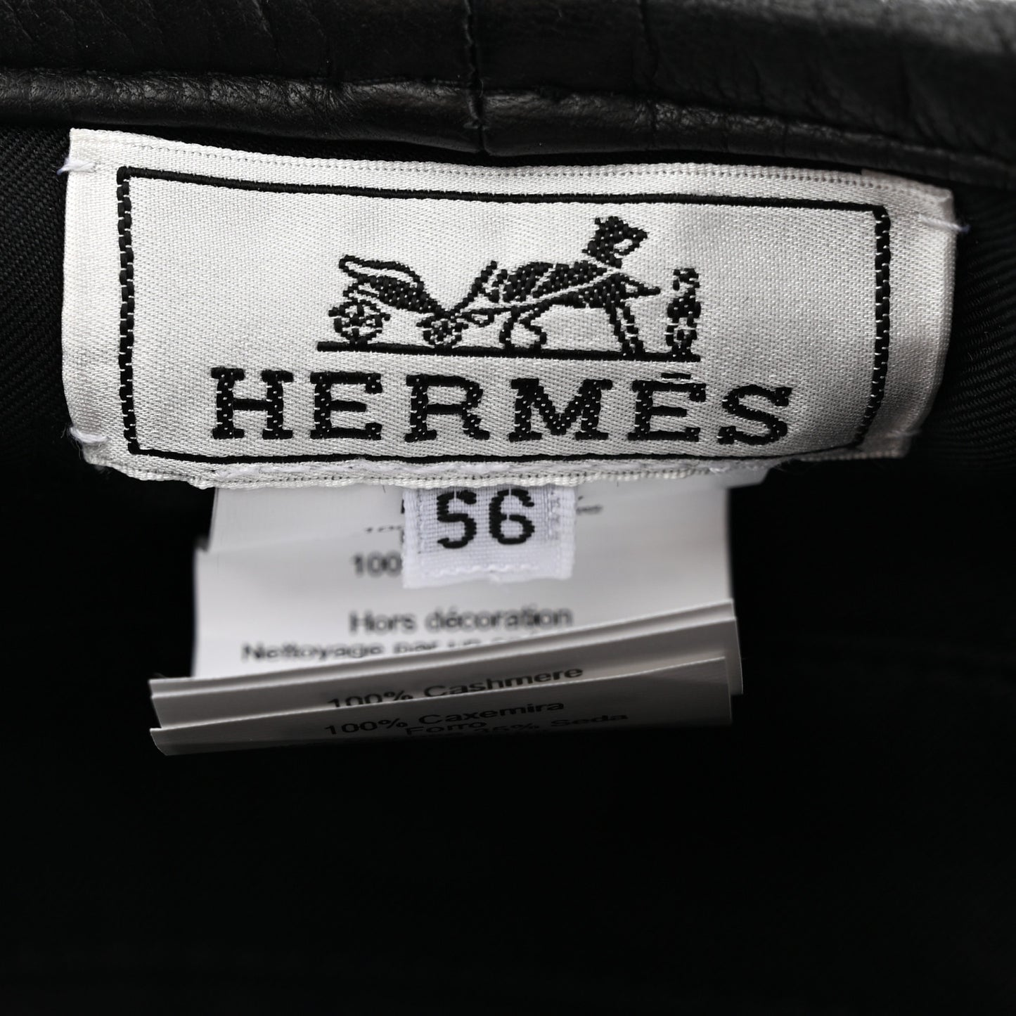 Cashmere Lambskin Saint-Honore Charms Beret 56 Charbon