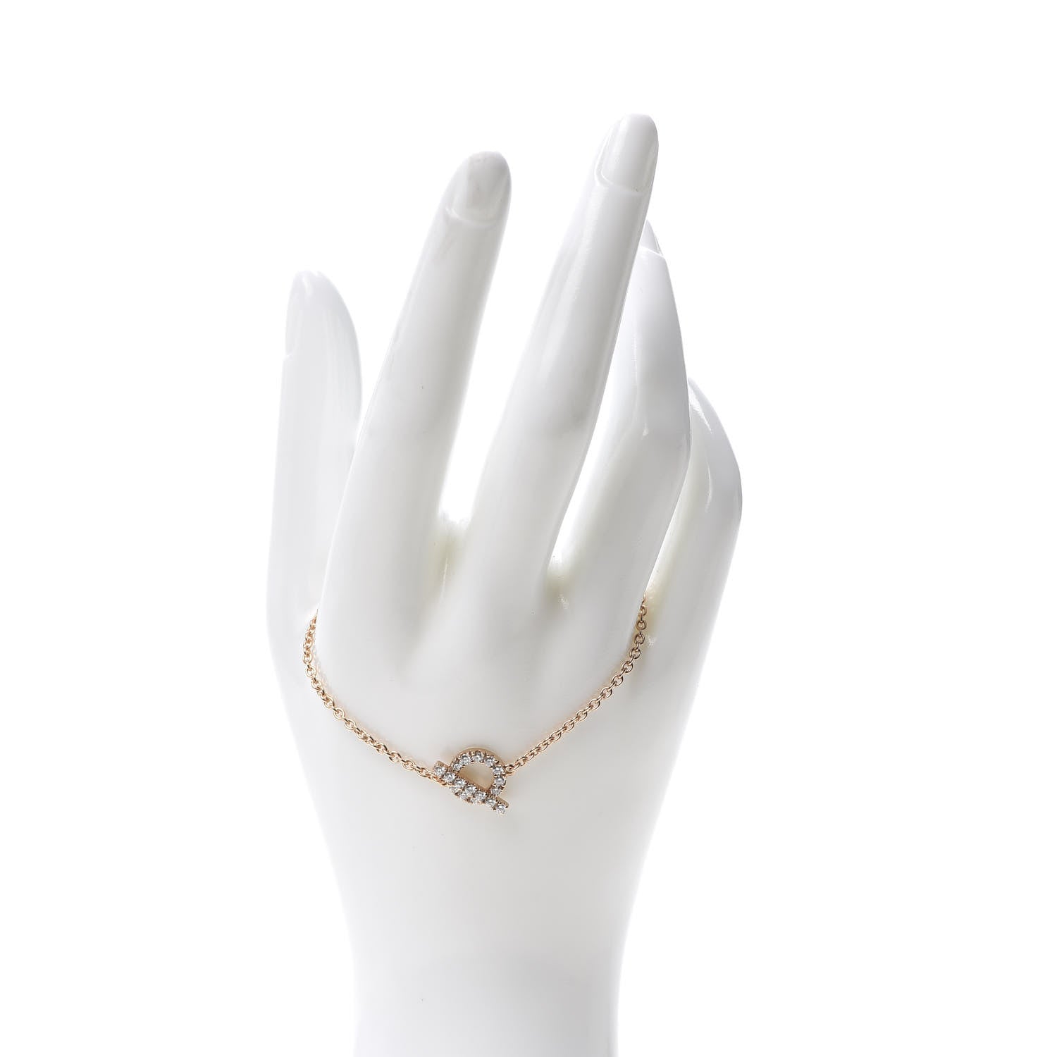 Hermes 18K Rose Gold Diamond Finesse Bracelet ST 2 of 5