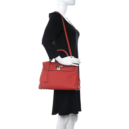 Hermes Togo Kelly Retourne 32 Rouge Casaque 2 of 10