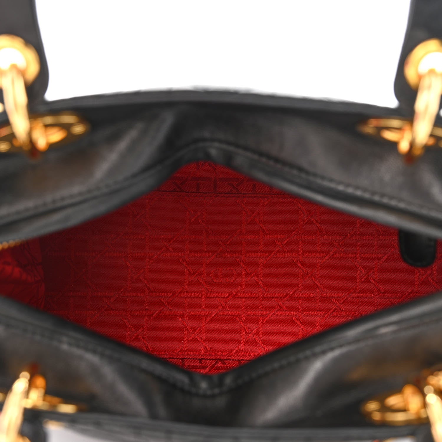 Christian Dior Lambskin Cannage Medium Lady Dior Black 5 of 10