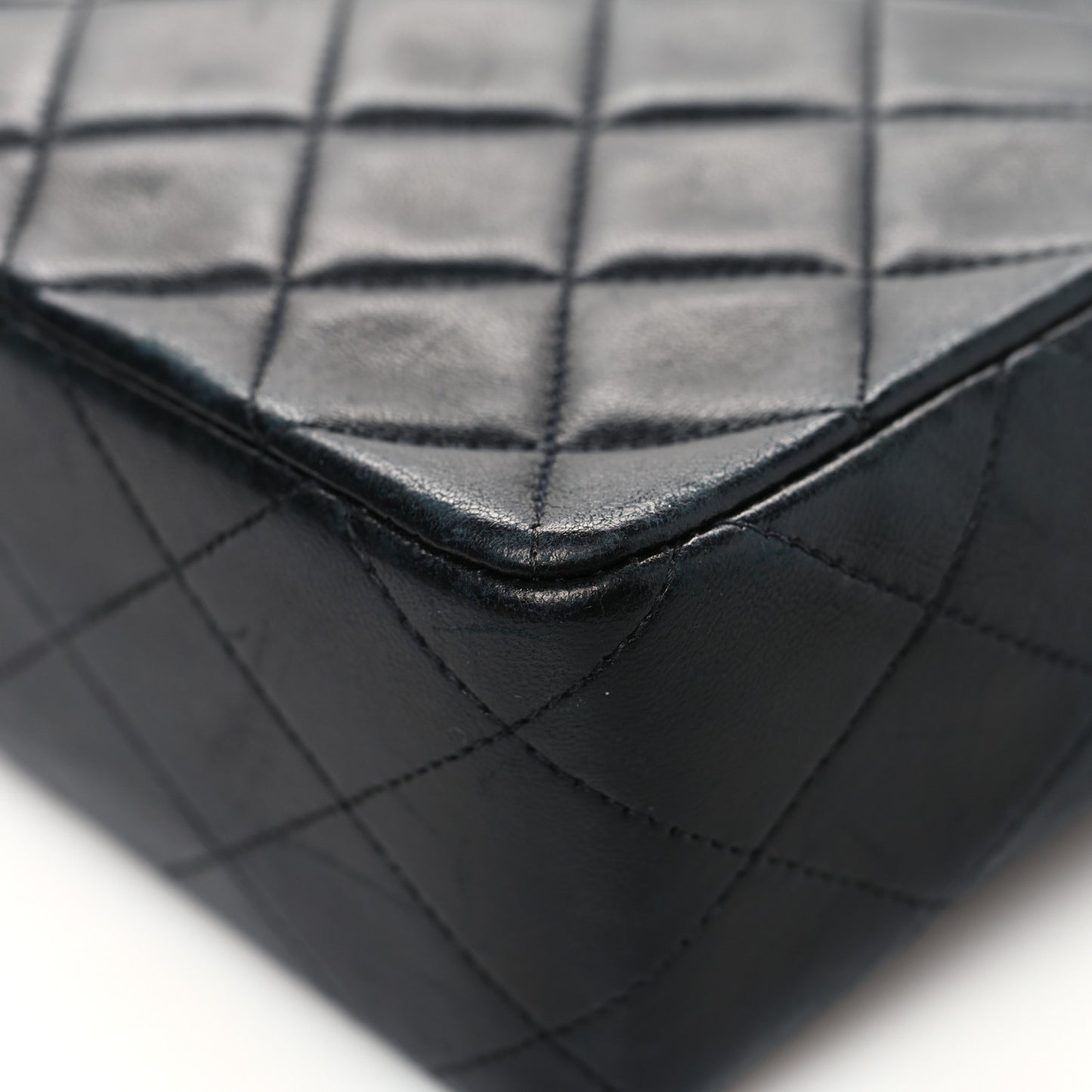 Lambskin Quilted Small Single Flap Black