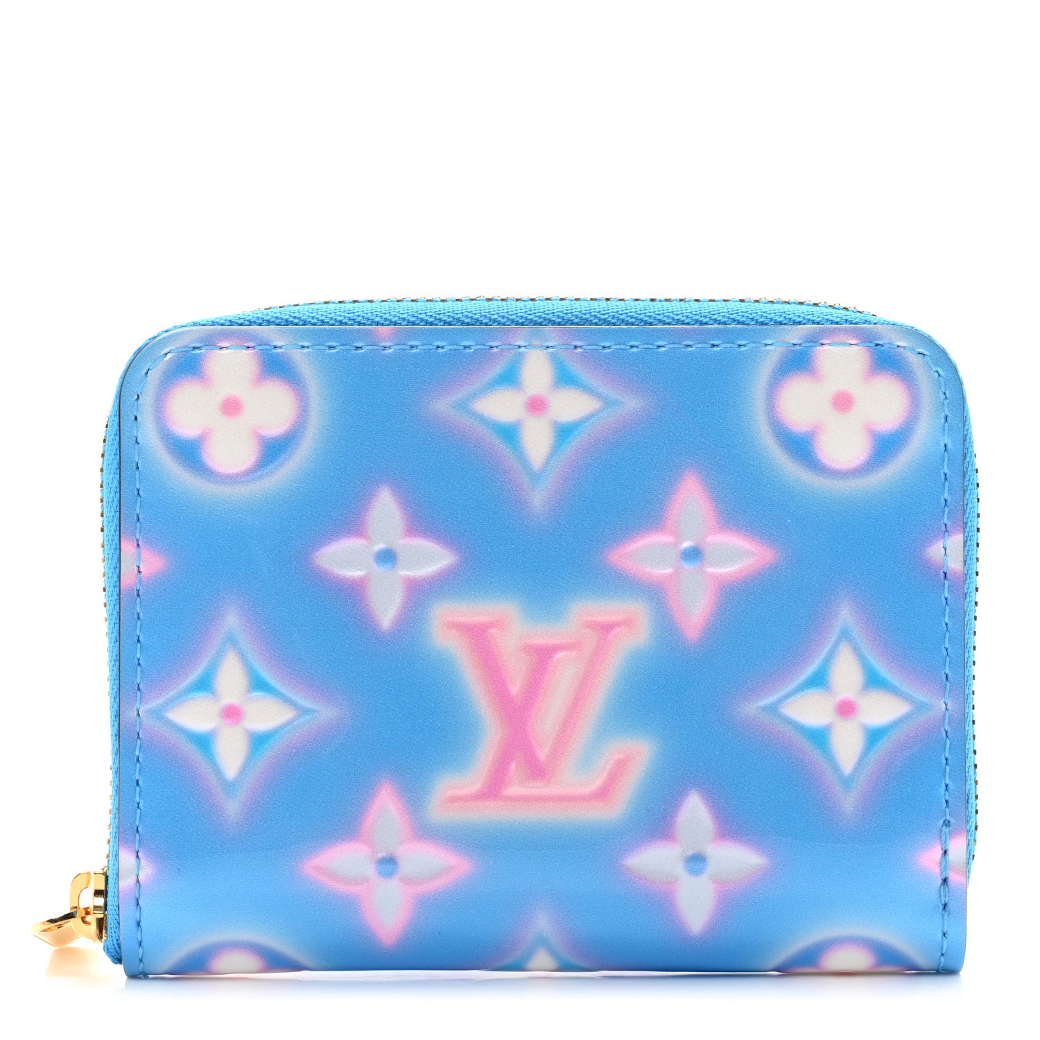Louis Vuitton Vernis Valentine Zippy Coin Purse Baby Bleu Neon 1 of 7