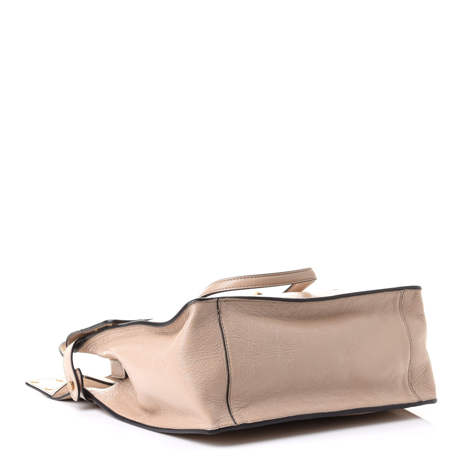 Fendi Agnello Old Shine Vitello Go Rain Large Flip Tote Amido Cocco 5 of 11