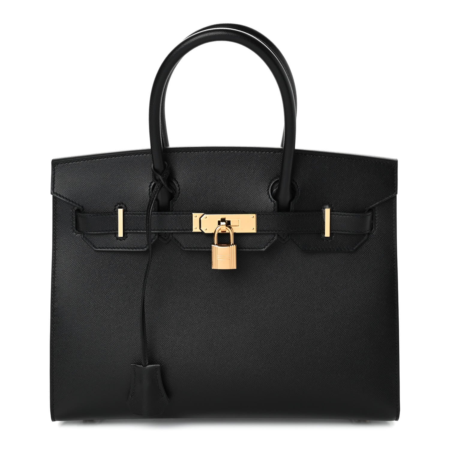 Hermes Madame Calfskin Birkin Sellier 30 Black 1 of 10