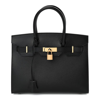 Hermes Madame Calfskin Birkin Sellier 30 Black 1 of 10