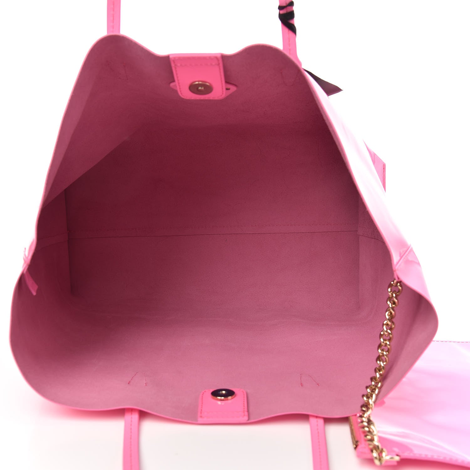 Versace Vernice Palazzo Medusa Tote Pink 5 of 9
