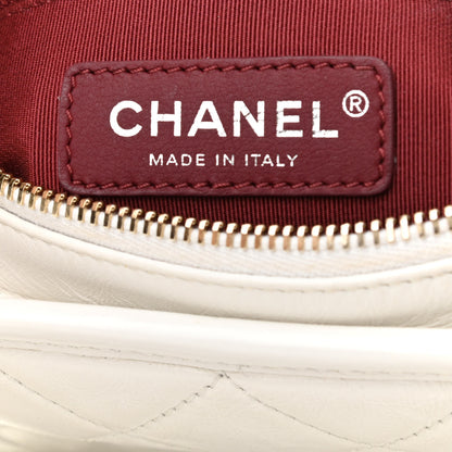 Chanel Aged Calfskin Quilted Small Gabrielle Hobo White 6 of 11