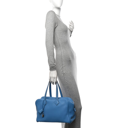 Hermes Taurillon Clemence Victoria II 35 Bleu Paradis 2 of 11