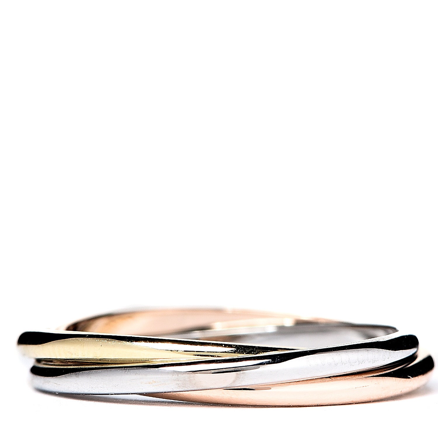 Cartier 18K Pink Yellow White Gold Extra Small Trinity Ring 50 5.25 2 of 3