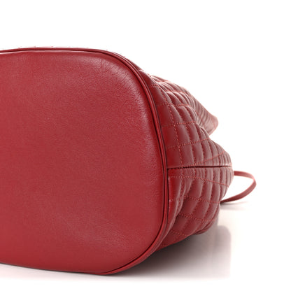 Celine Calfskin Quilted Small C Backpack Red 9 of 9