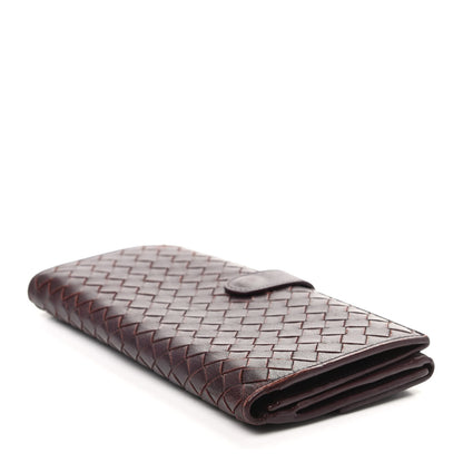 Bottega Veneta Nappa Intrecciato Continental Snap Wallet Ebano 4 of 9