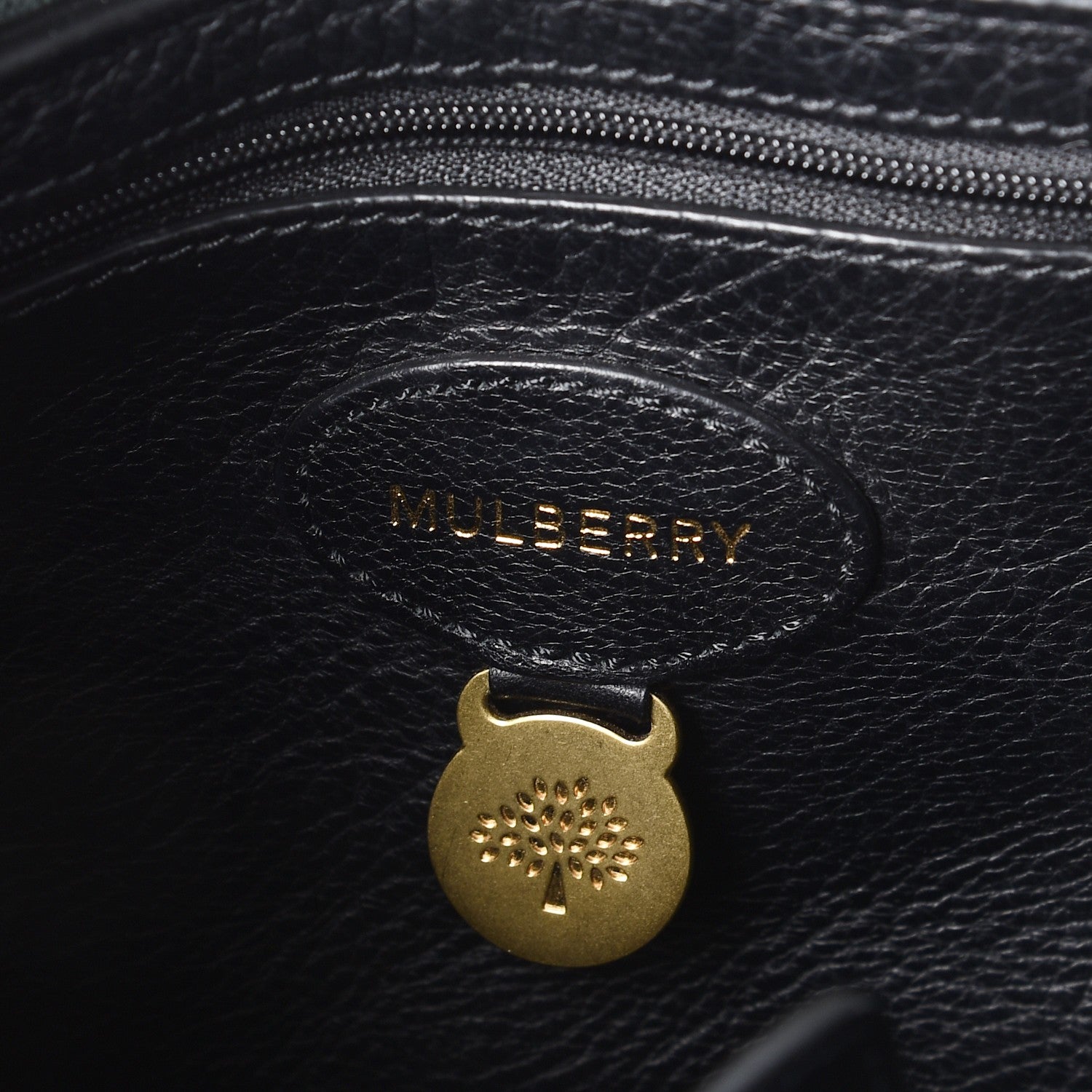 Mulberry Natural Leather Small Bayswater Black 7 of 9