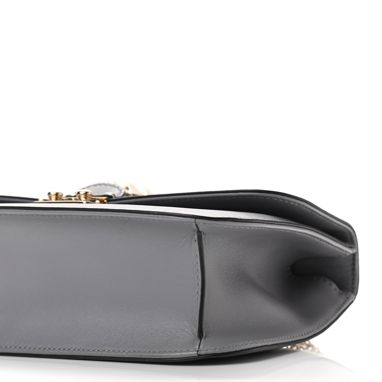 Valentino Garavani Vitello Medium Glam Lock Rockstud Flap London Stone 8 of 8