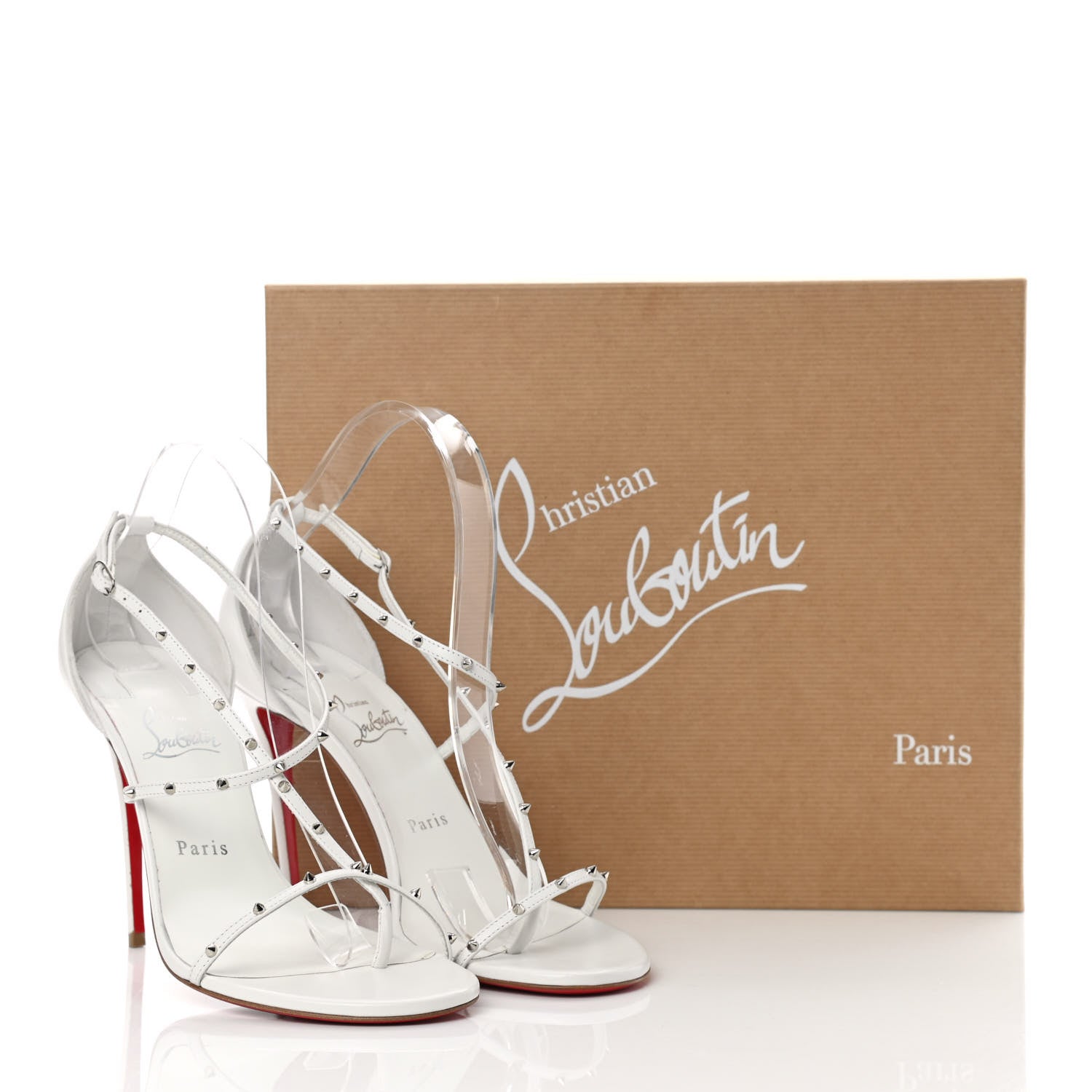 Christian Louboutin Riojana 100 Spiked Sandals 39.5 White 11 of 11
