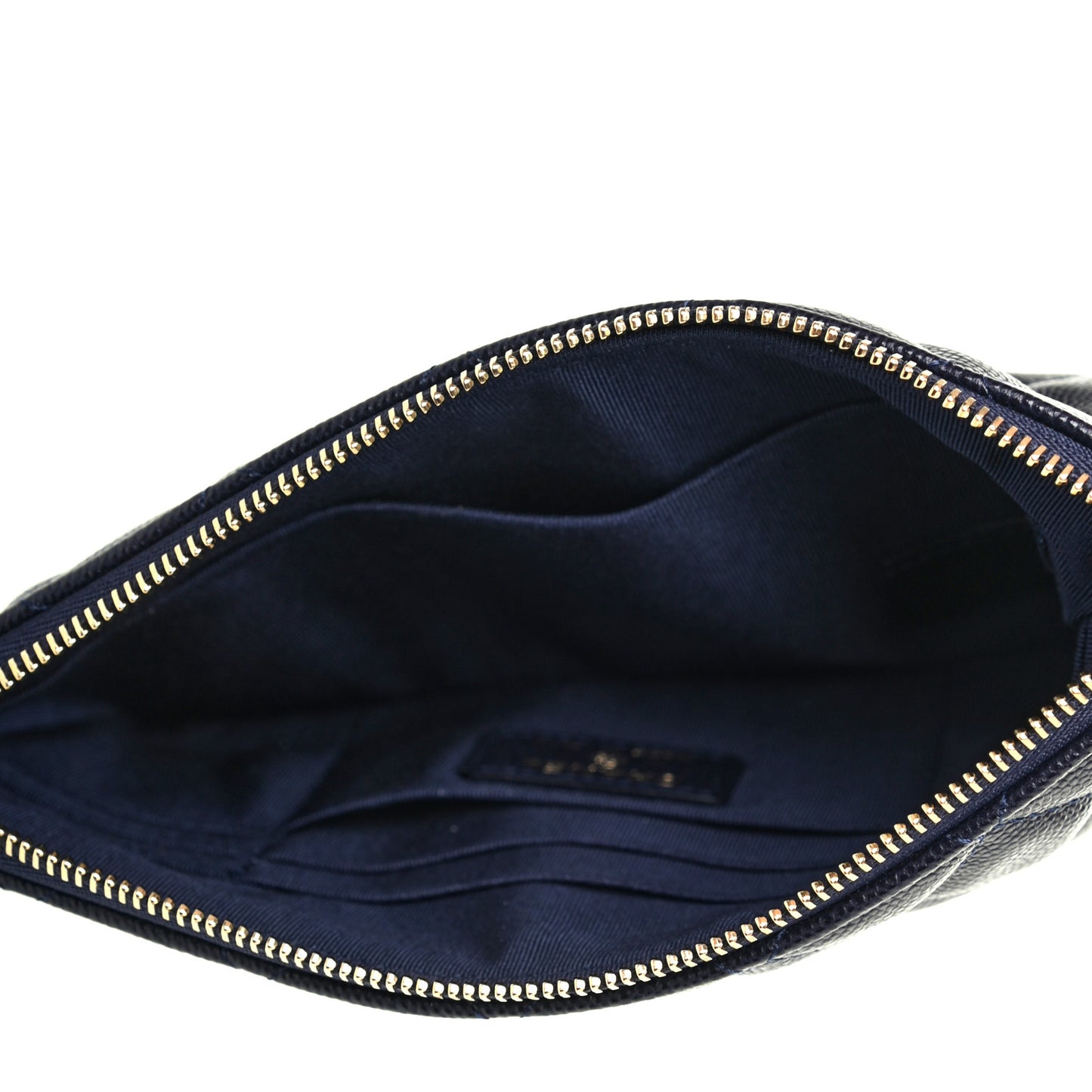 Caviar Quilted Cosmetic Case Navy
