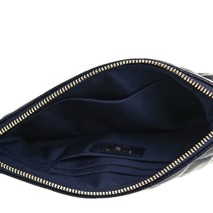 Chanel Caviar Quilted Cosmetic Case Navy 4 of 4