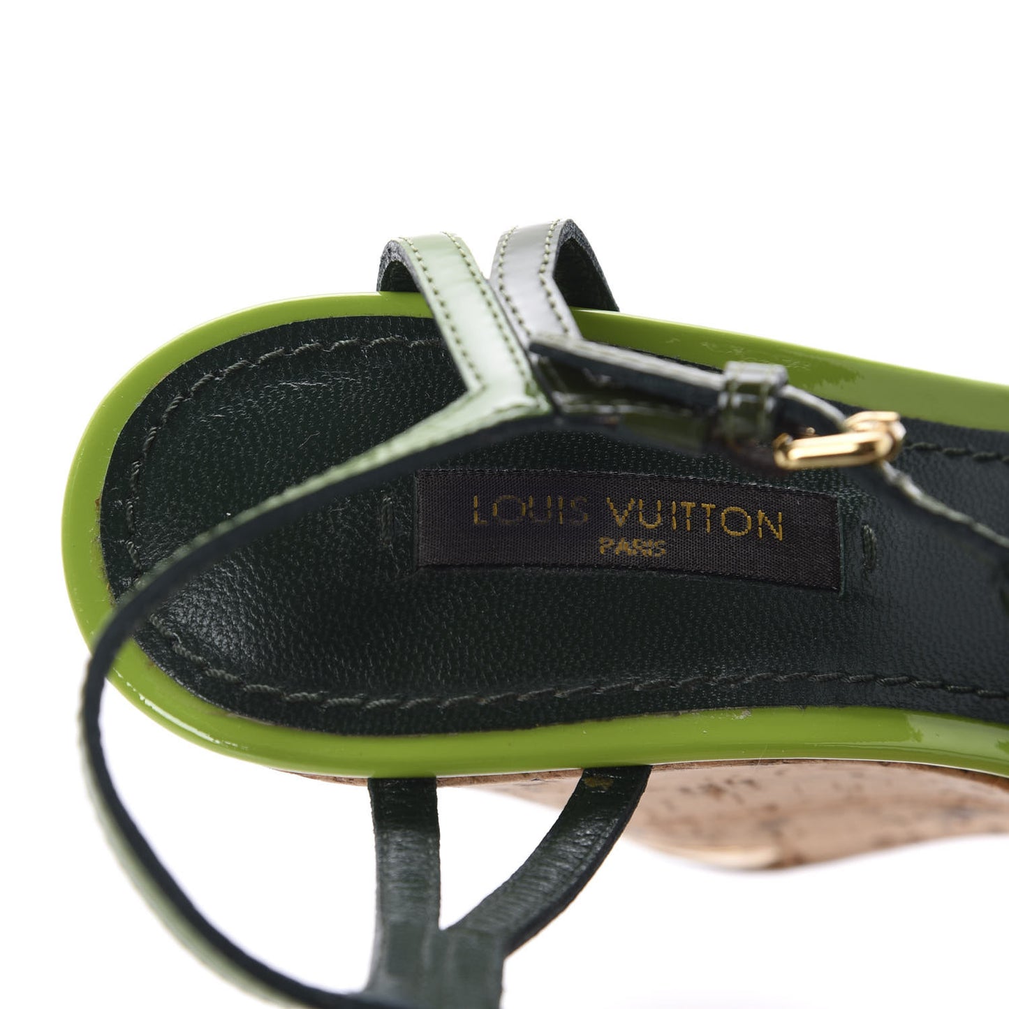 Patent Cork Summertime Wedges 36 Green
