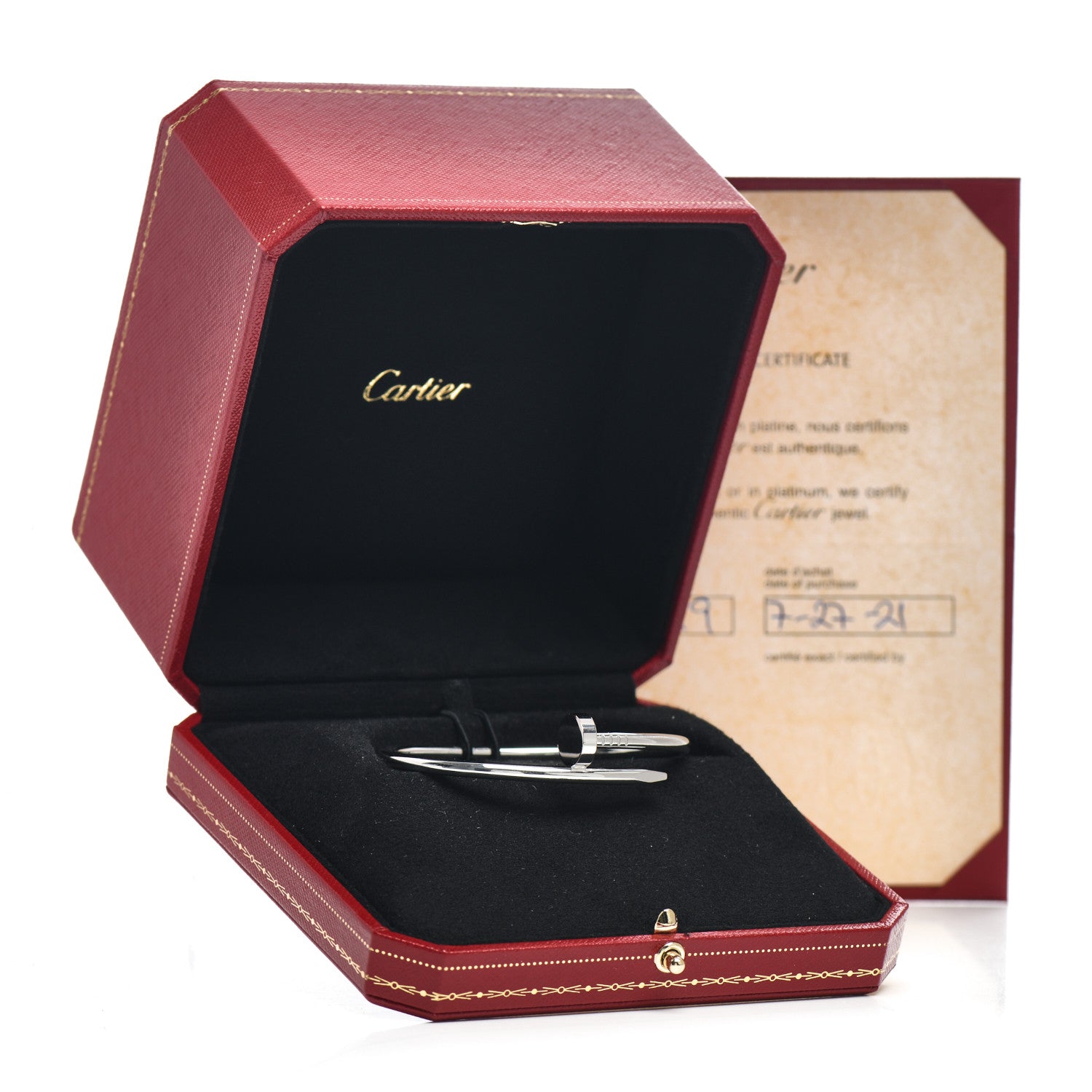 Cartier 18K White Gold Juste Un Clou Bracelet 18 5 of 5