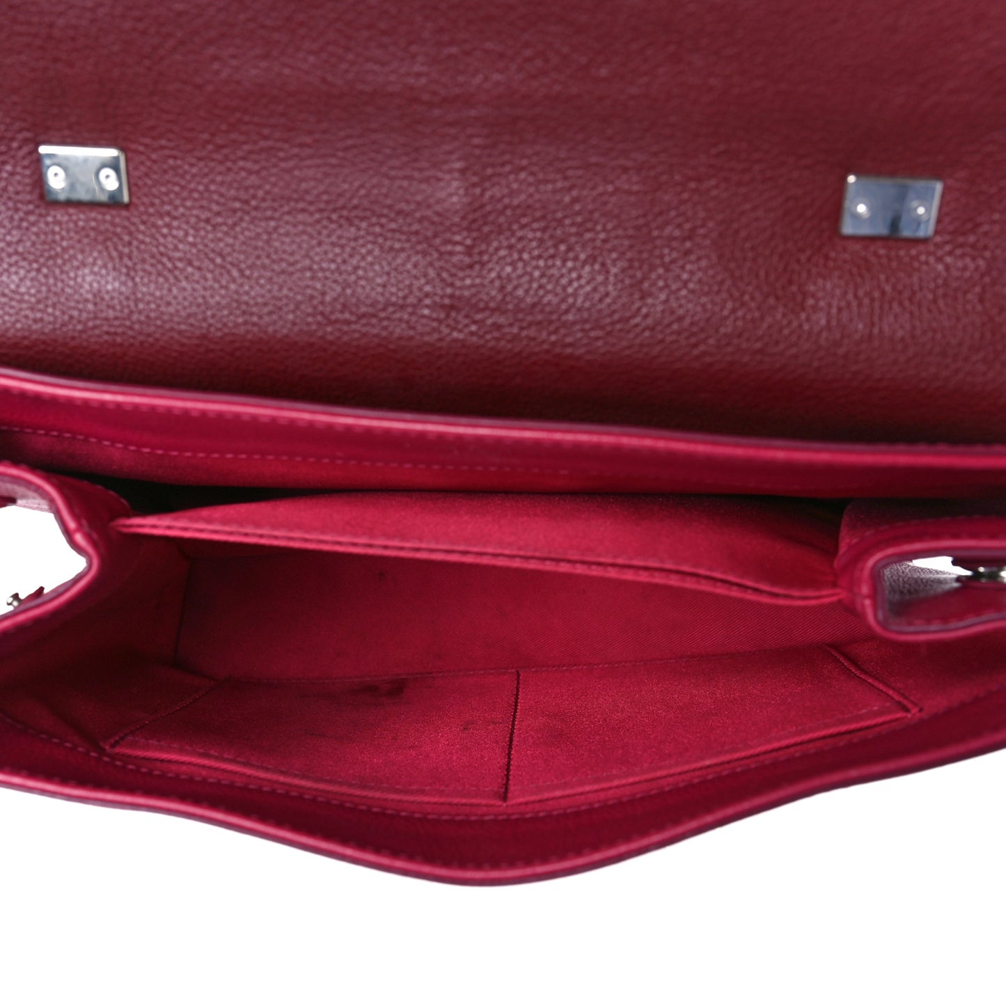 Calfskin Lockme II Top Handle Grenat Dahlia