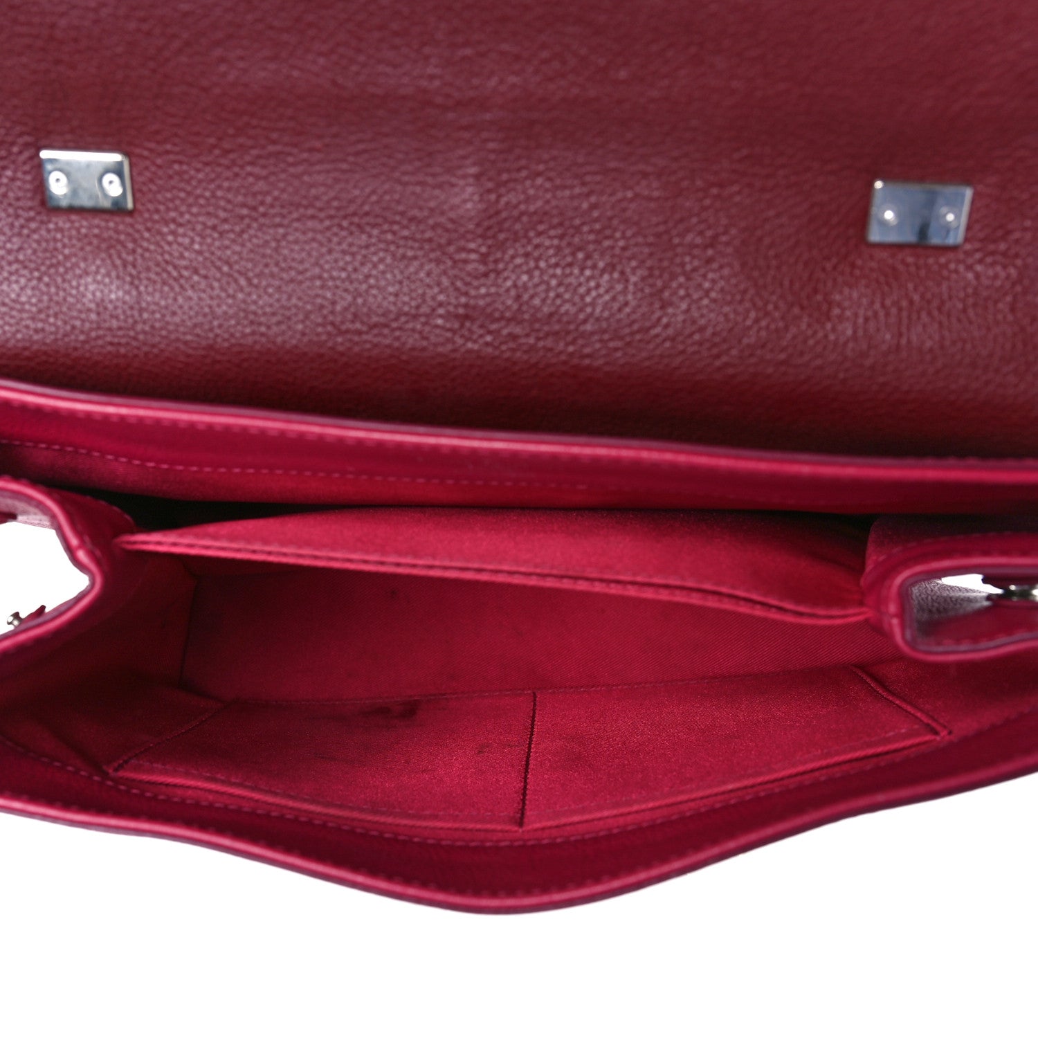 Louis Vuitton Calfskin Lockme II Top Handle Grenat Dahlia 4 of 17