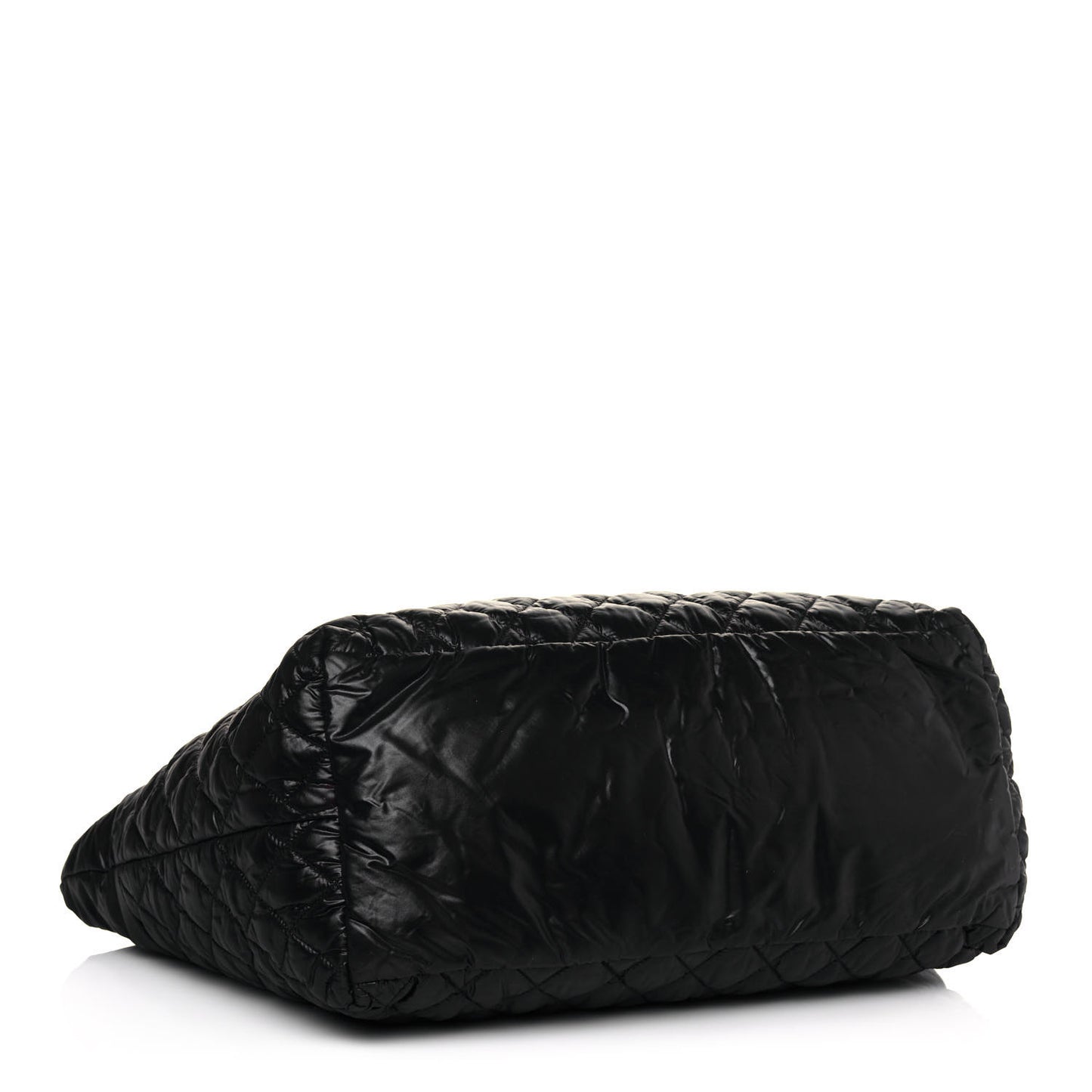 Nylon Quilted Large Coco Cocoon Tote Black