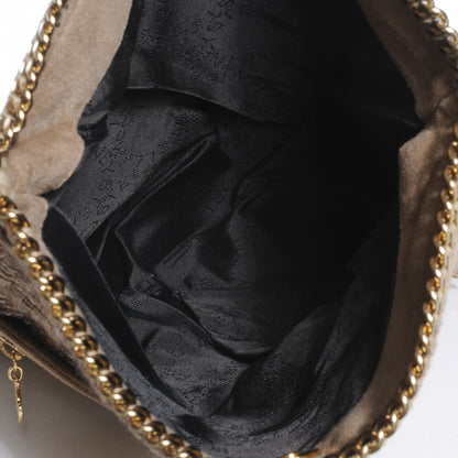 Stella McCartney Woven Boucle Fold Over Falabella Clutch Metallic 6 of 8