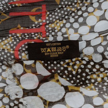 Louis Vuitton Cotton Monogram Kusama Infinity Dots Pareo Scarf White 7 of 7