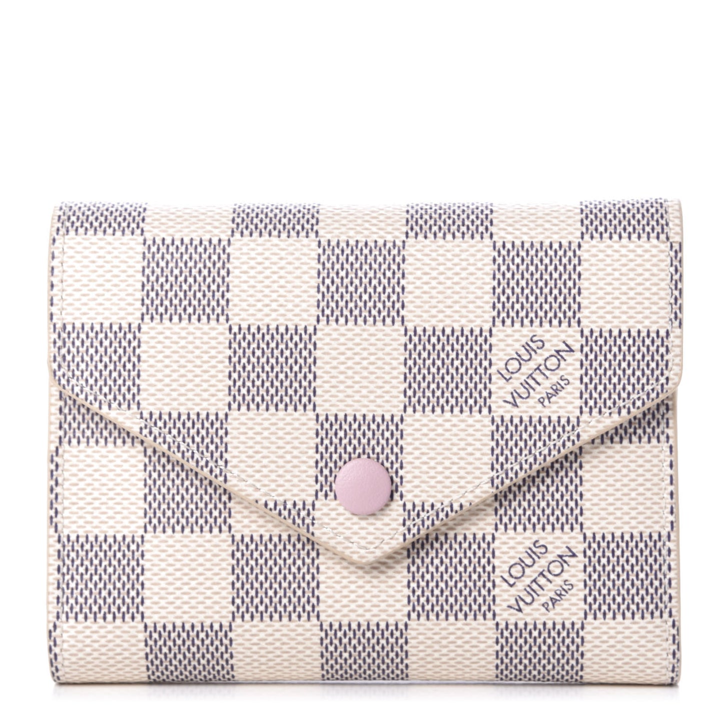 Damier Azur Victorine Wallet Rose Ballerine