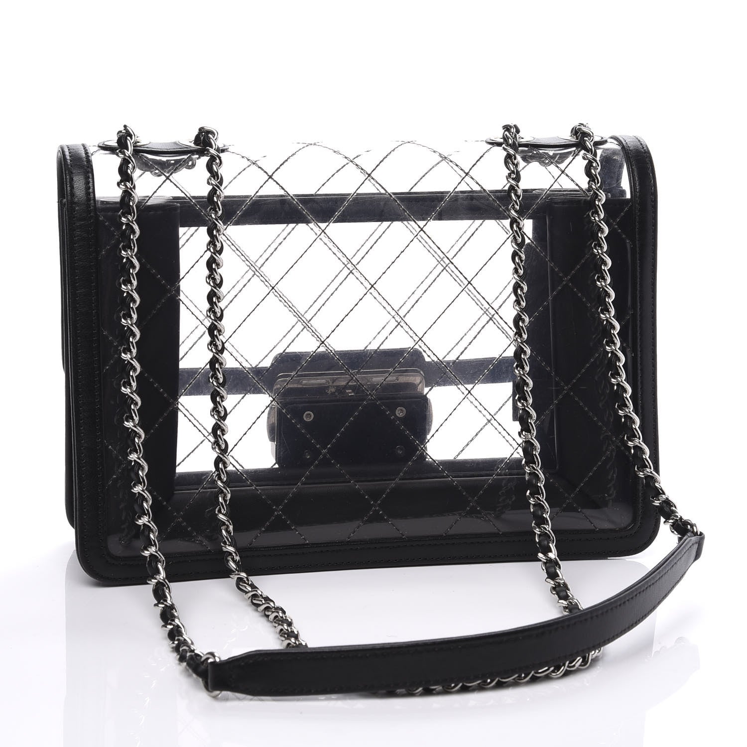 Chanel PVC Lambskin Quilted Beauty Lock Flap Black 2 of 9