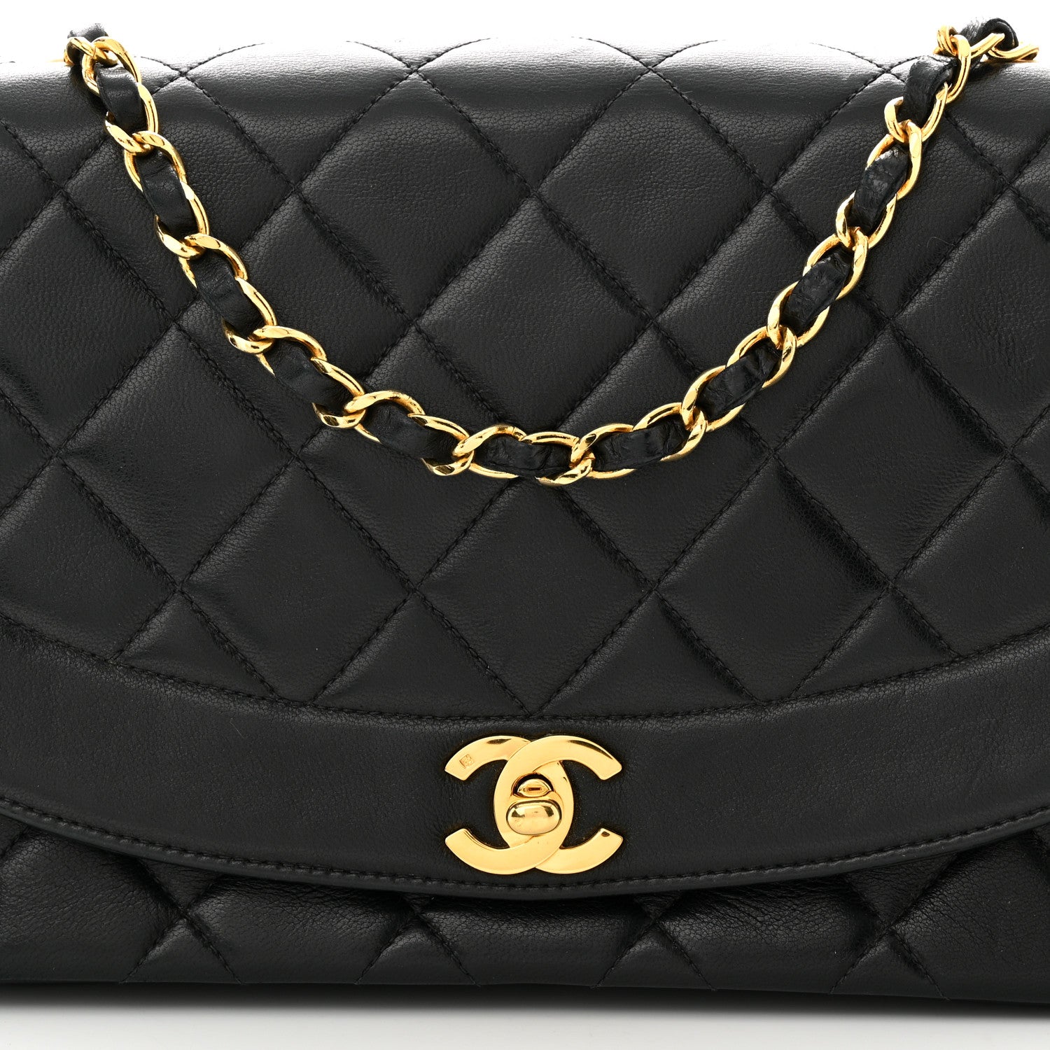Chanel Lambskin Quilted Medium Single Flap Black 8 of 10