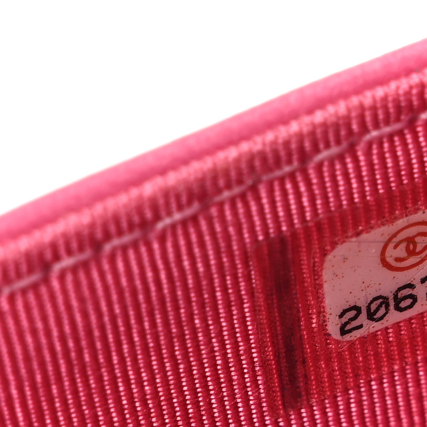 Faded Lambskin Quilted Zephyr Wallet on Chain WOC Dark Pink