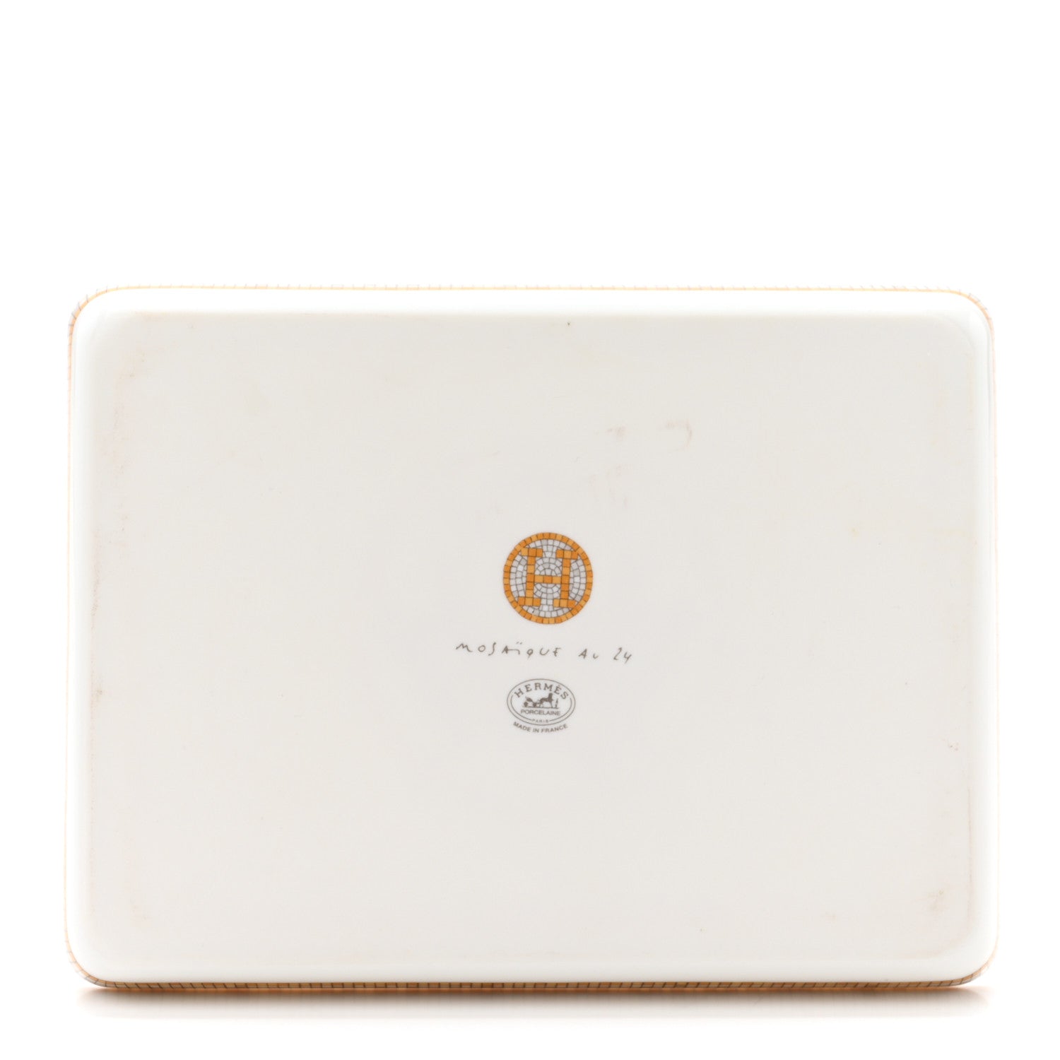 Hermes Porcelain Mosaique au 24 Gold Sushi Plate 3 of 7