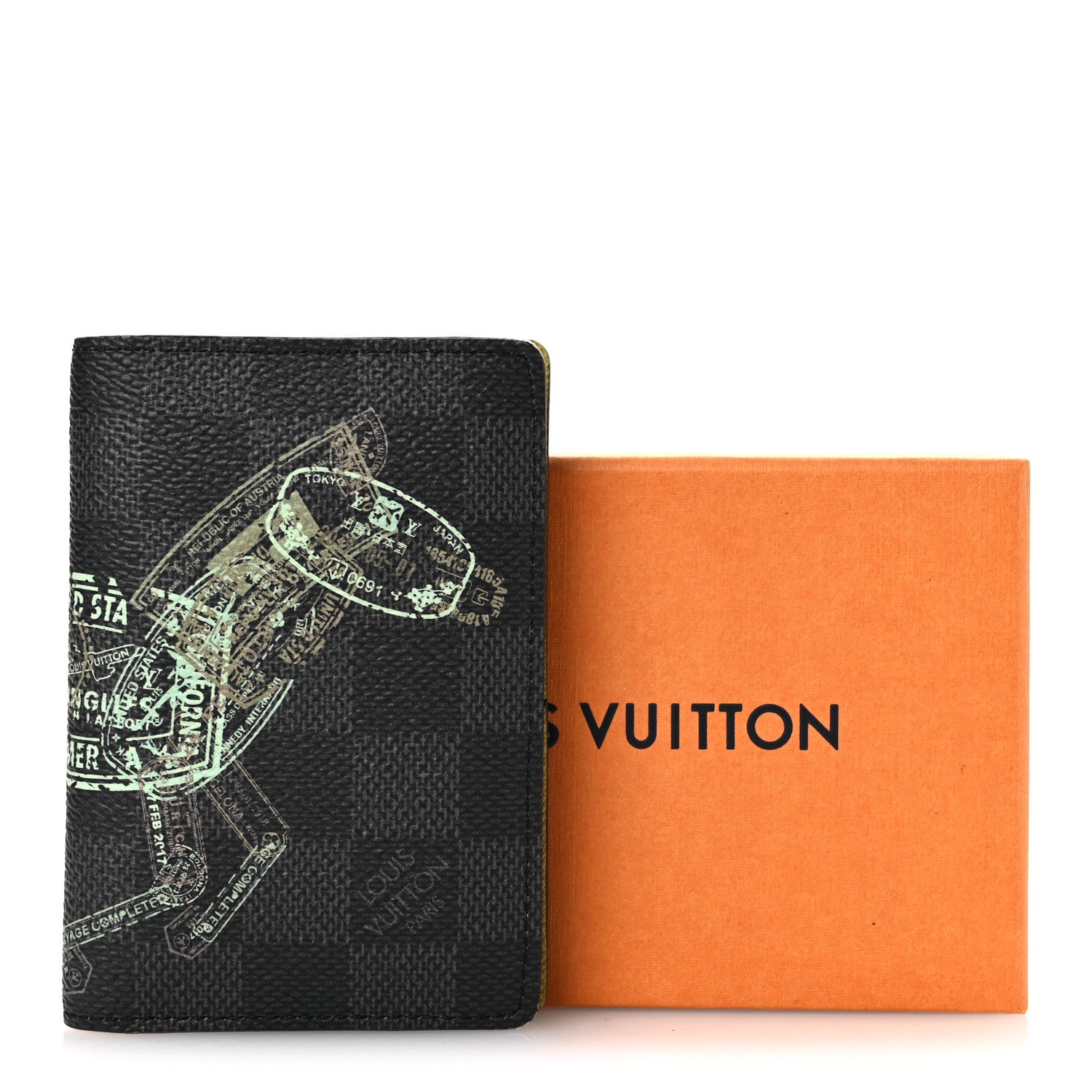 Louis Vuitton Damier Graphite Stamps Pocket Organizer NM 8 of 8