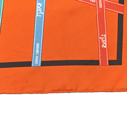 Hermes Silk Bolduc Pocket Square Scarf 4 of 5