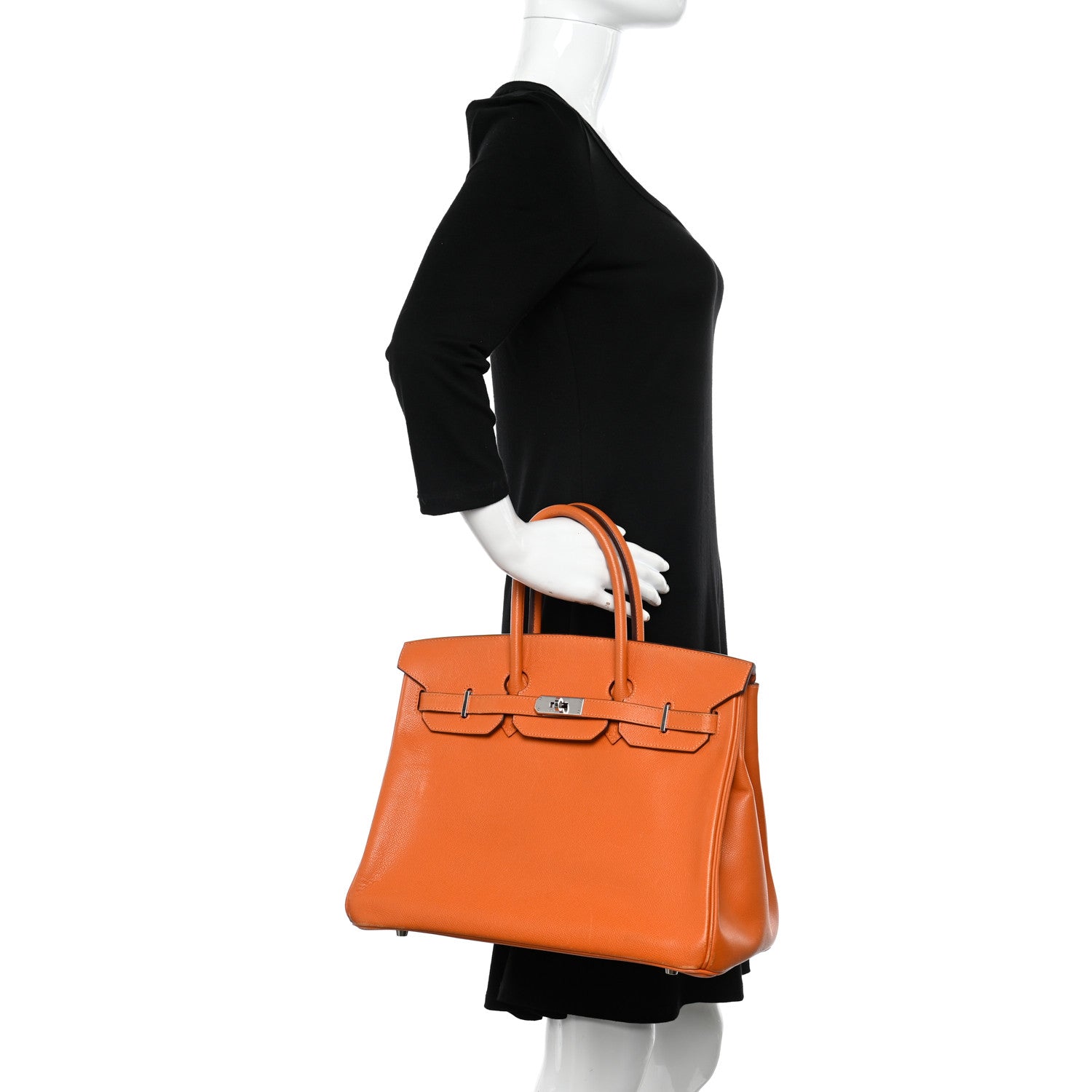 Hermes Epsom Birkin 35 Orange 2 of 16