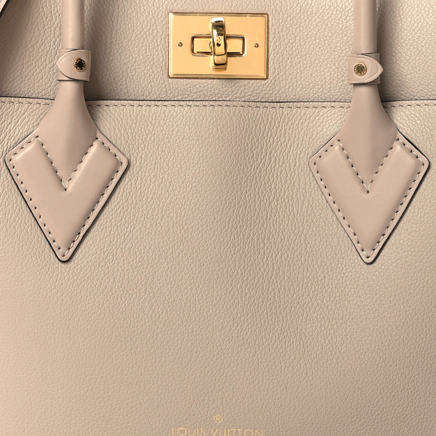 Louis Vuitton Calfskin Monogram On My Side Greige 7 of 9