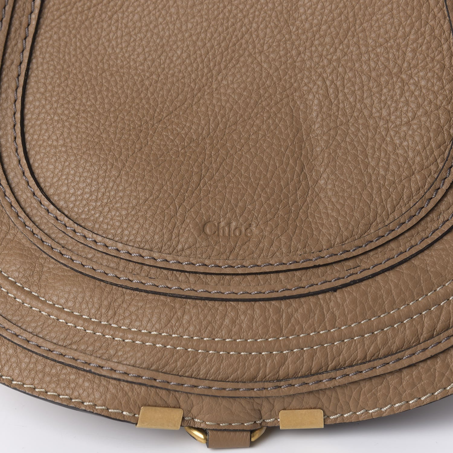 Chloe Calfskin Medium Marcie Round Crossbody Bag Nut 9 of 9