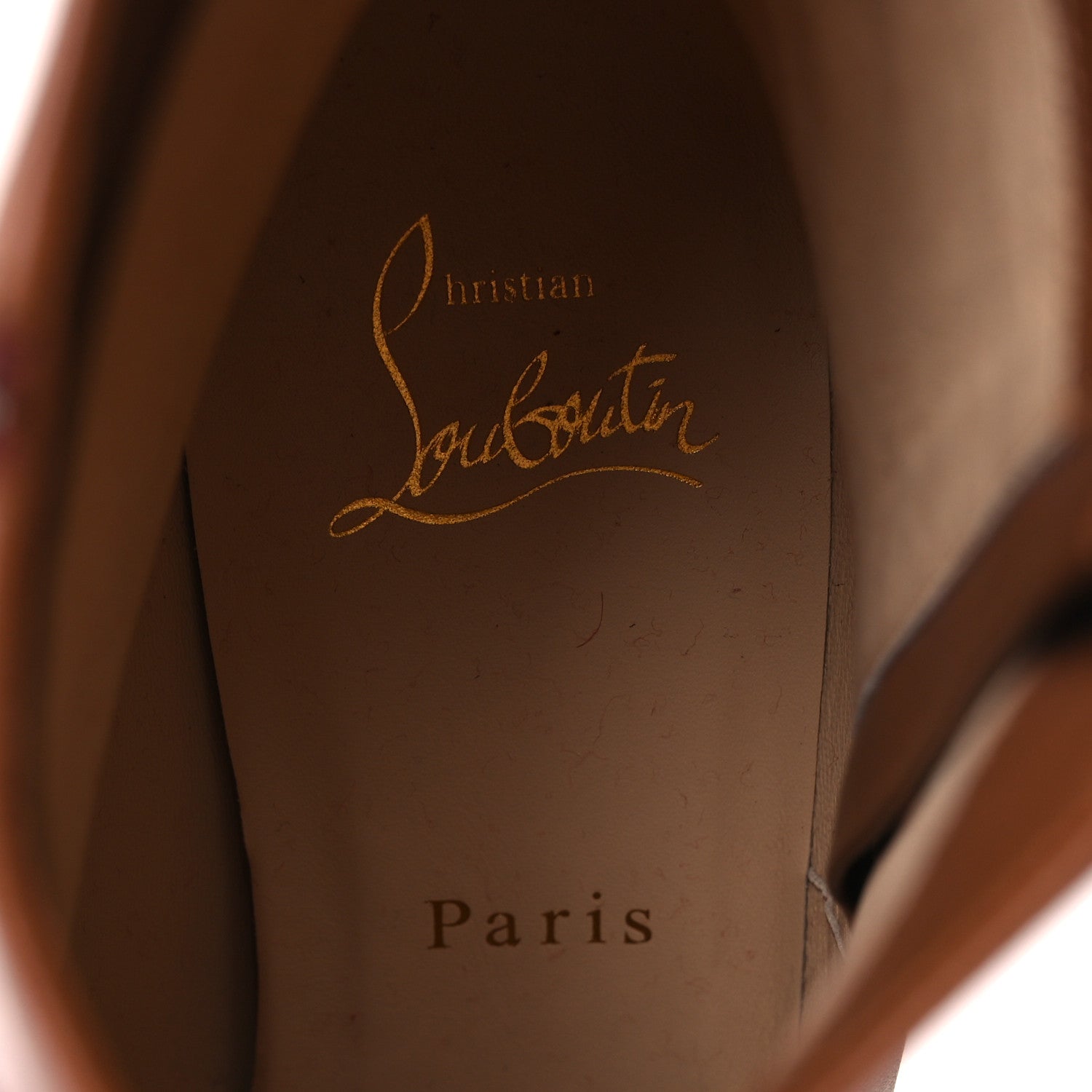 Christian Louboutin Calfskin CL Zip 70 Ankle Bootie 38 Brown 9 of 9