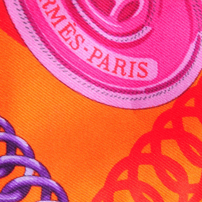 Hermes Silk Maillons Twilly Capucine Violet Fuchsia 6 of 6