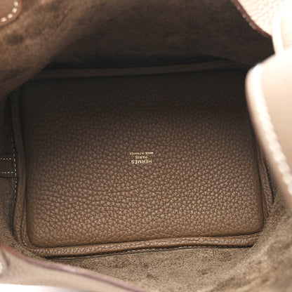 Hermes Taurillon Clemence Picotin Lock 18 PM Etoupe 5 of 11