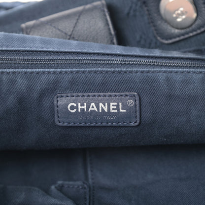 Chanel Canvas Extra Large Double Face Shopping Tote Navy 6 of 11