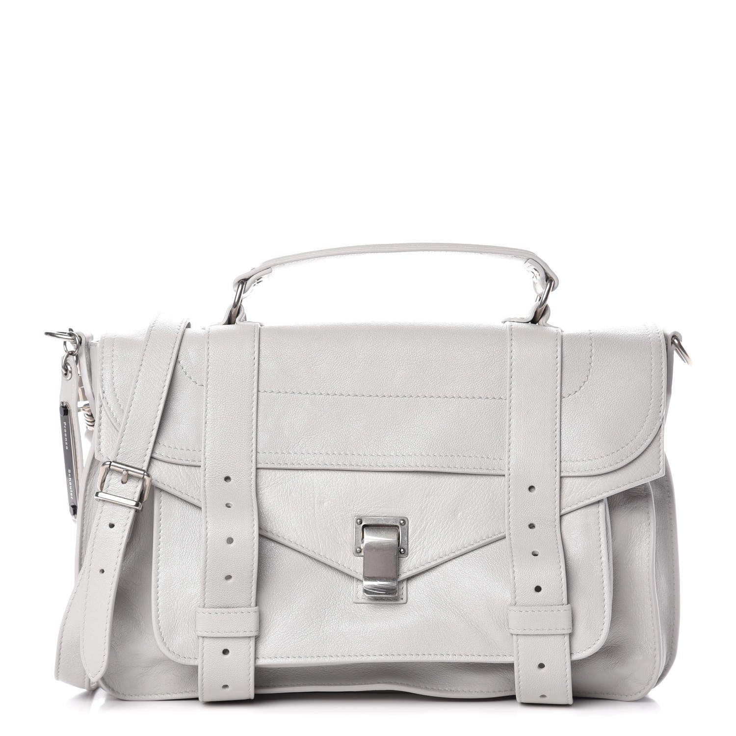 Proenza Schouler Lambskin Medium PS1 Satchel Pale Steel 1 of 13