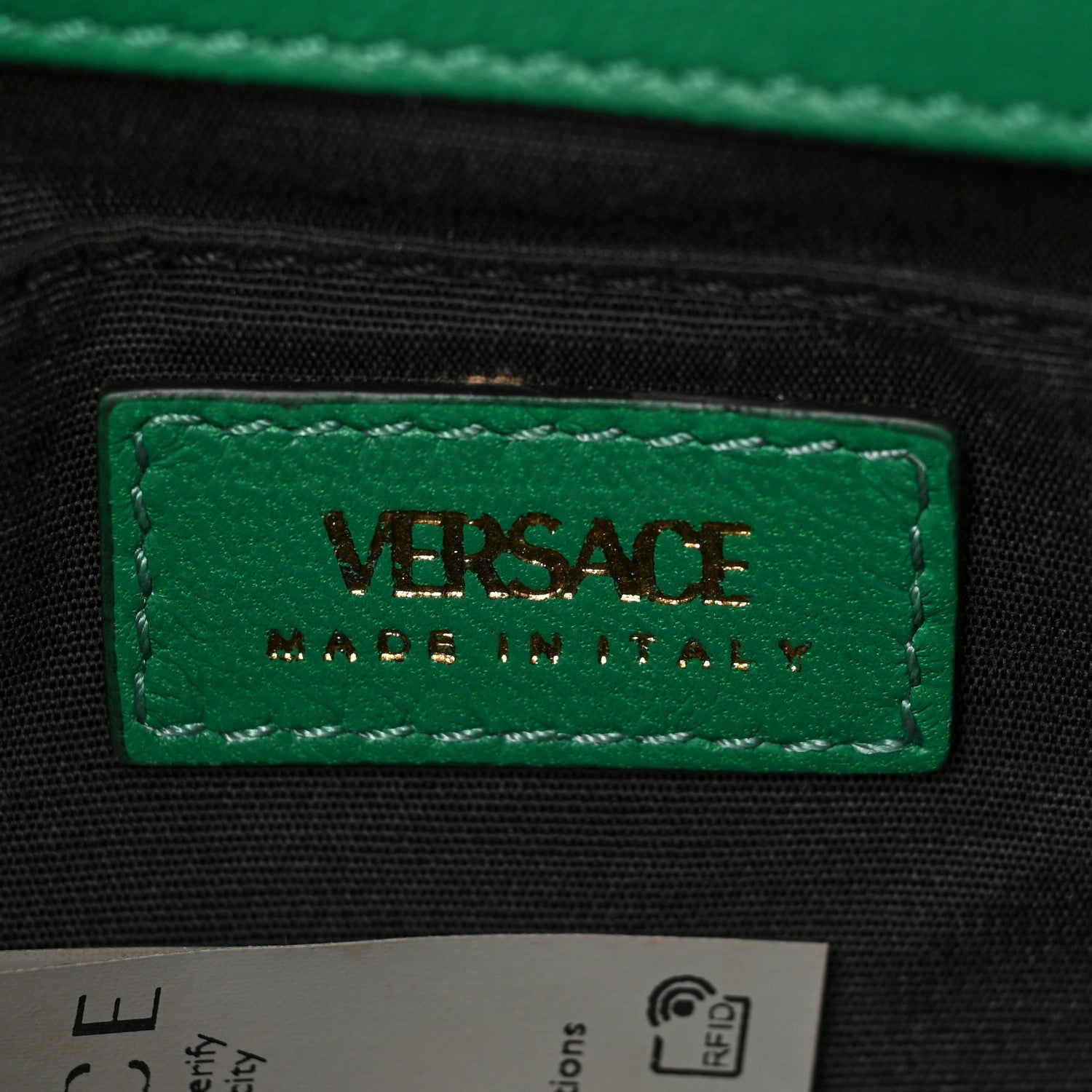 Versace Nappa Quilted Small Medusa Chain Crossbody Green 6 of 8