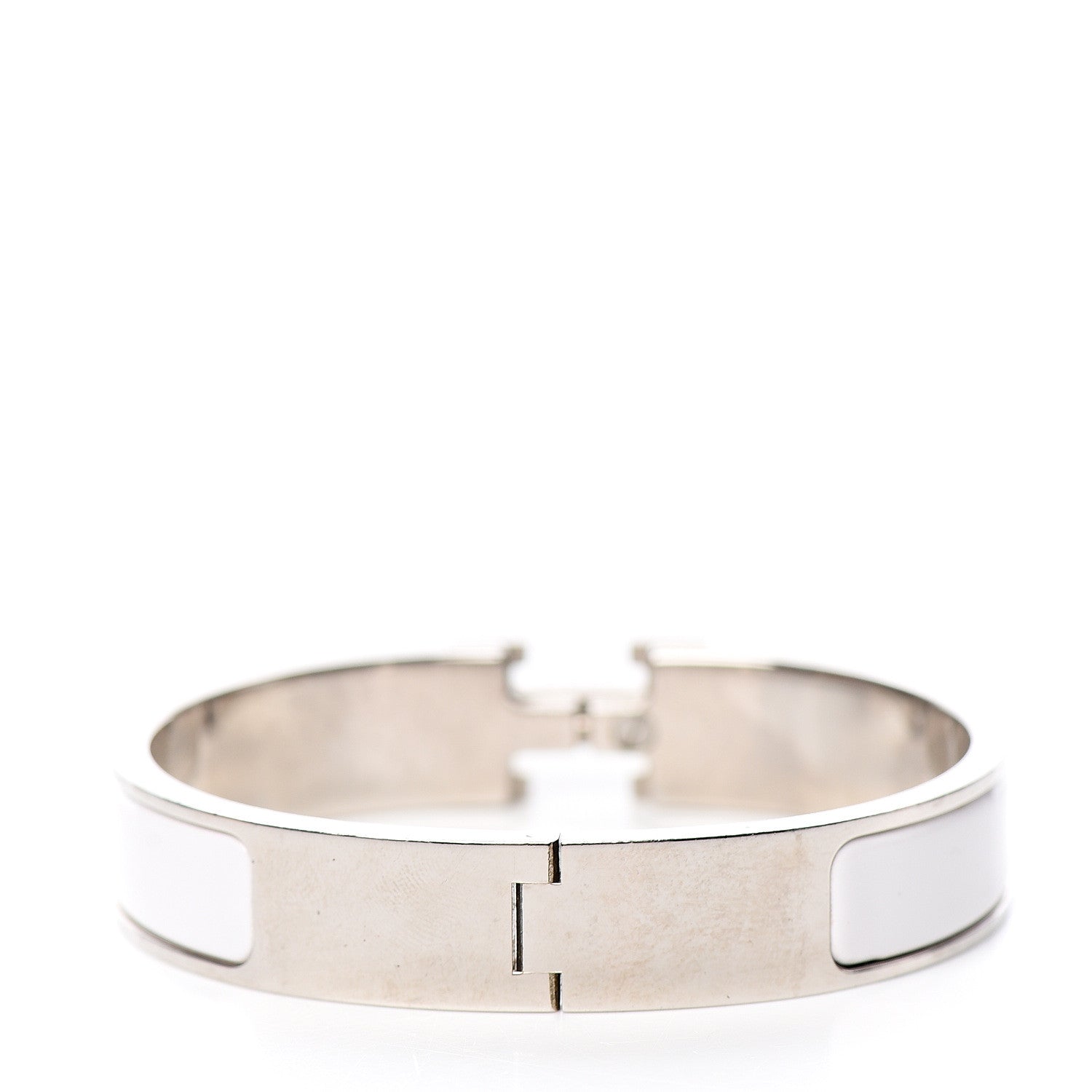 Hermes Enamel Narrow Clic Clac H Bracelet PM White 3 of 5