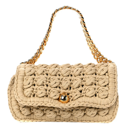 Bottega Veneta Jersey Crochet Shoulder Bag Sand 1 of 8