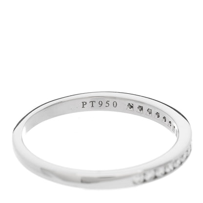 Tiffany Platinum Diamond .17ctw 2mm Half Circle Wedding Band Ring 56 7.5 5 of 5