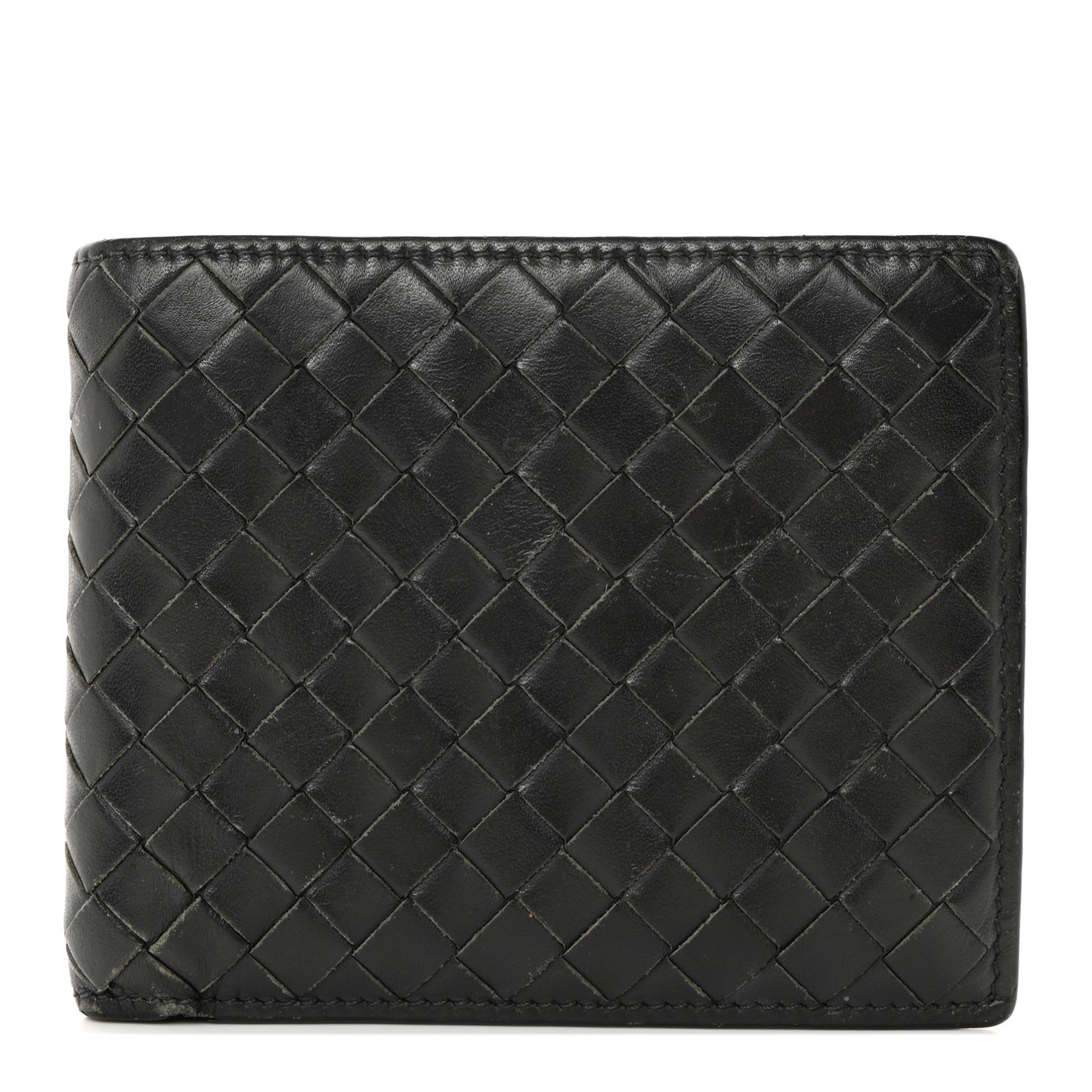 Nappa Intrecciato Bi-Fold Wallet Black